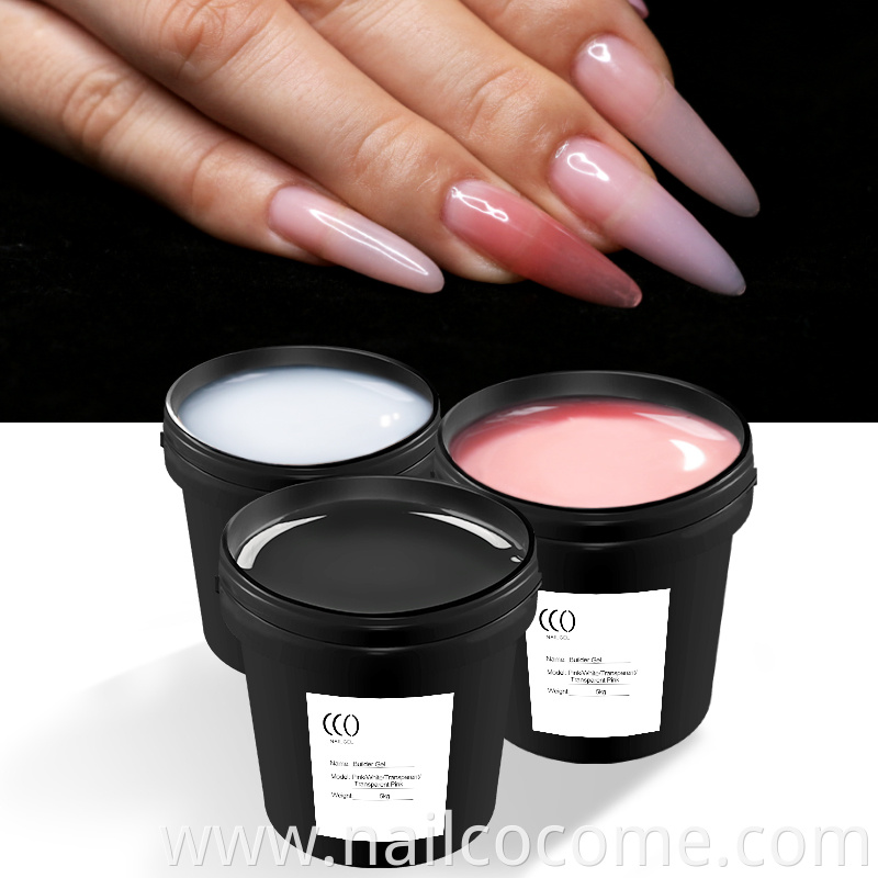 CCO nail supplies new formula rubber base nude builder uv gel in a bottle and jar professional nail product free samples